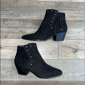 Sam Edelman Black Booties, Woman Boots, Fringe boots, ankle booties,